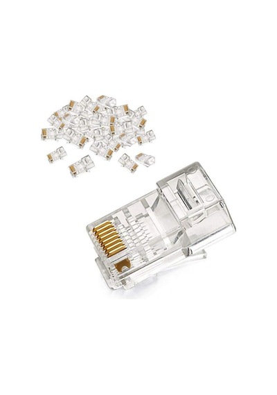Rj45 Jack Cat5e İnternet Kablo Kablosu Ucu Konnektör Ethernet Connector Jak 4220