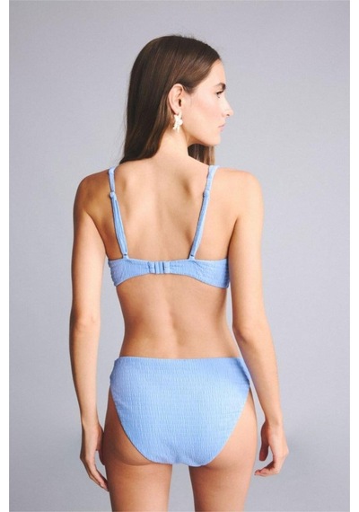 Defacto Regular Fıt Kırışık Dokulu Kumaş Mavi Bikini Alt G5349ax26smbe552 Mavi-be552
