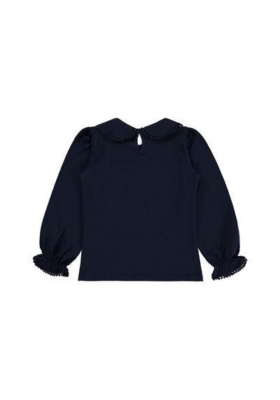 Civil Girls Dantel Şeritli 6-9 Yaş Sweatshirt - Lacivert