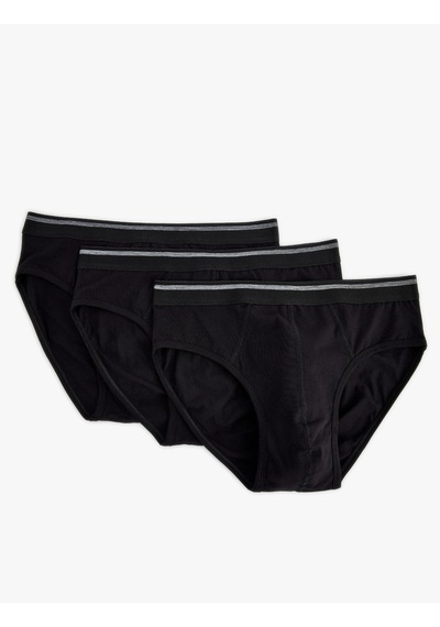 Koton 3'lü Slip Boxer Seti Basic Pamuklu Siyah 5slm90003mk Siyah