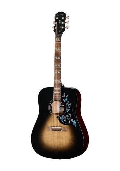 Epiphone Eric Church Hummingbird Elektro Akustik Gitar Dark Cobra Burst
