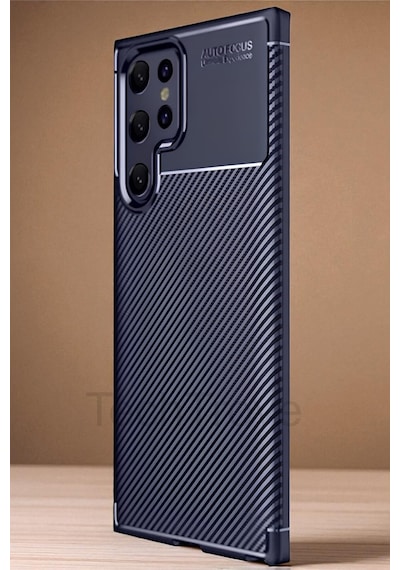 Samsung Uyumlu Galaxy S25 Ultra Kılıf Kamera Korumalı Darbe Emici Karbon Fiber Desenli Kapak