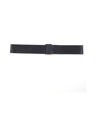 Hasır Kol Saat Kordonu Siyah Kalın Çelik 24 Mm Ø2,45
