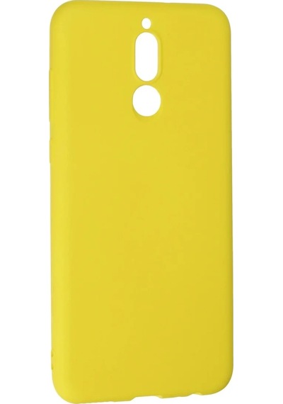 Mate 10 Lite Kılıf Nano İçi Kadife Silikon - Sarı