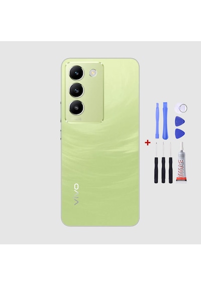 Vivo V30 Lite Yeşil Arka Cam Kapak Pil Kapağı Tamir Set B7000 Set Yeşil