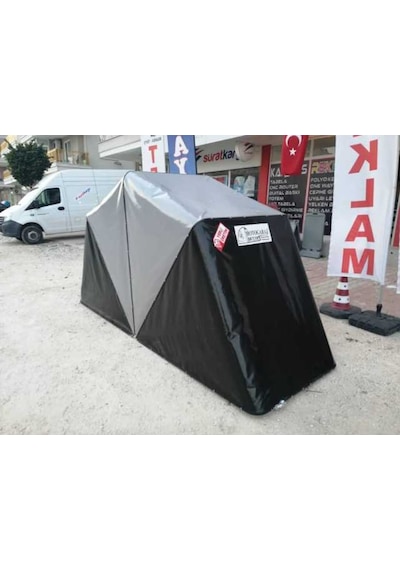 Portatif Motosiklet Garajı Branda Yanmaz Özellikli