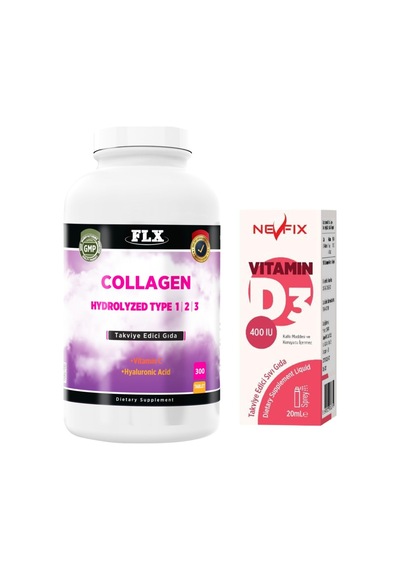 Collagen Tip-1 Tip-2 Tip-3 Hyoluronic Asit 300 Tablet + Nevfix 400 Iu Sprey 20 Ml