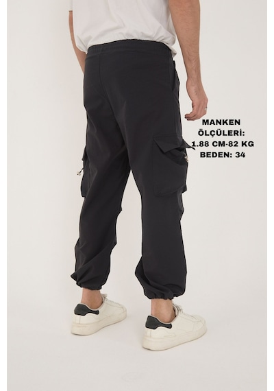 Camp Scoutland Camp550 Outdoor Tactical Kargo Cepli Ayarlanabilir Paçalı Oversize Erkek Jogger Yürüyüş Pantolonu Antrasit