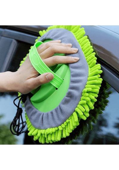 Hannah Mikrofiber Araba Yıkama Fırçası Mop Paspas Temizleme Uzun Saplı Detaylı Çiziksiz
