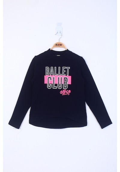 Toontoy Kız Çocuk Ballet Club Baskılı Sweatshirt Lacivert