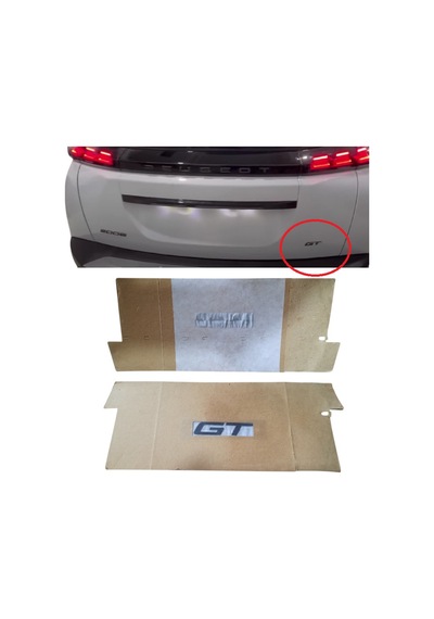 98532100tc Psa Grup Peugeot Gt Yazı Monogram Bazalt Grı 2008-208-3008