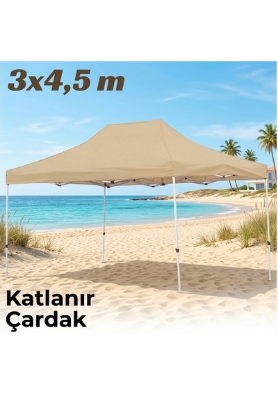 Missidea 3 4,5 Makaslı Katlanır Çardak Krem
