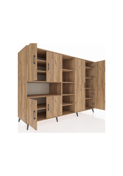 Kronos Dolap 13 Raflı 6 Kapaklı 220x59x163 Çam-çam Atlas Çam - Atlas Çam Kronos Dolap 13 Raflı 6 Kapaklı 220x59x163 Çam-çam Atlas Çam - Atlas Çam