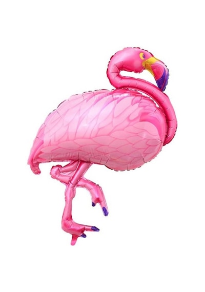 Pembe Flamingo Folyo Balon Çok Renkli