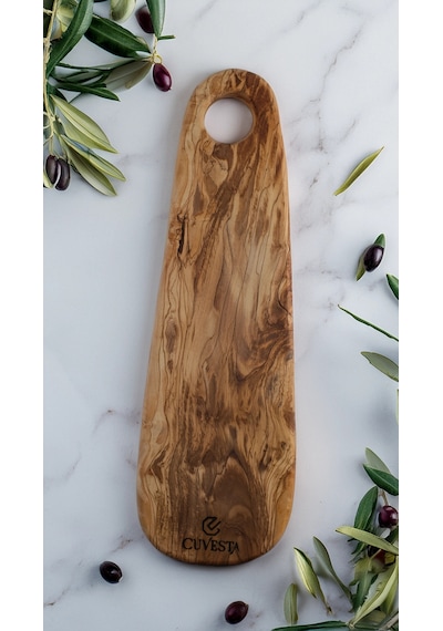 Zeytin Ağacı Doğal El Yapımı Sunum Tahtası 45x14cm Çok Renkli