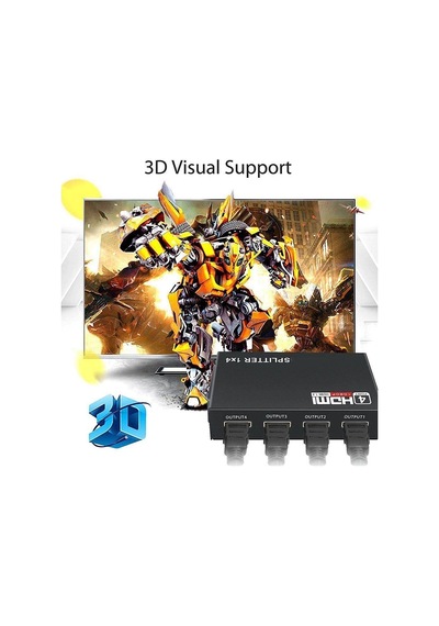 4410 4 Port Hdmi Splitterçoklu Ekran Çoklayıcı Switch