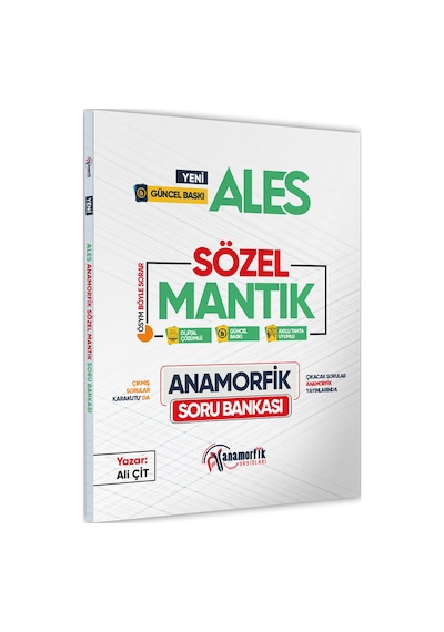 2026 ALES Anamorfik Sözel Mantık Soru Bankası Yeni Müfredat Dijital Çözümlü