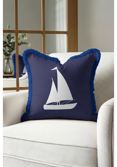 Nautical Marin Yelken Elegan Saçaklı Yastık Kılıfı - Coastal Lacivert Püsküllü Kırlent Kılıfı Soft Yosunlu Lila Nautical Marin Yelken Elegan Saçaklı Yastık Kılıfı - Coastal Lacivert Püsküllü Kırlent Kılıfı Soft Yosunlu Lila