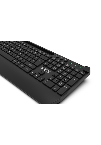 Ibk-272qu Kablosuz Q Ofis Klavye Çoklu Bağlantı Bluetooth 5.0 + 2.4ghz 114 Tuş Tablet Standlı