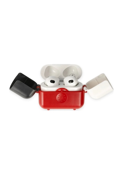 Newface - 958 - Airpods 3 3.nesil Basmalı Kılıf - Edntrend - - Kırmızı-siyah-beyaz