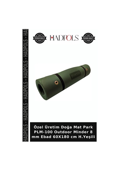 Özel Üretim Doğa Mat Park Plm-100 Outdoor Minder 8 Mm Ebad 60x180 Cm H.yeşili Yeşil
