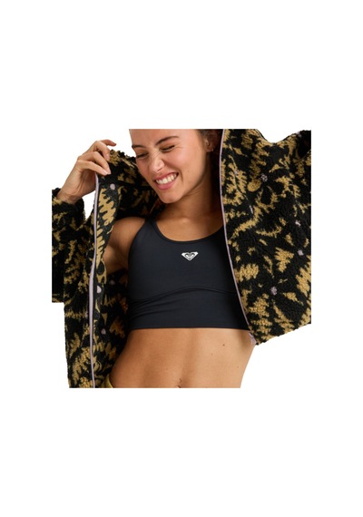 Roxy Roxy Boundless Spirit Zippered Kadın Siyah Polar Ceket 6455 Siyah