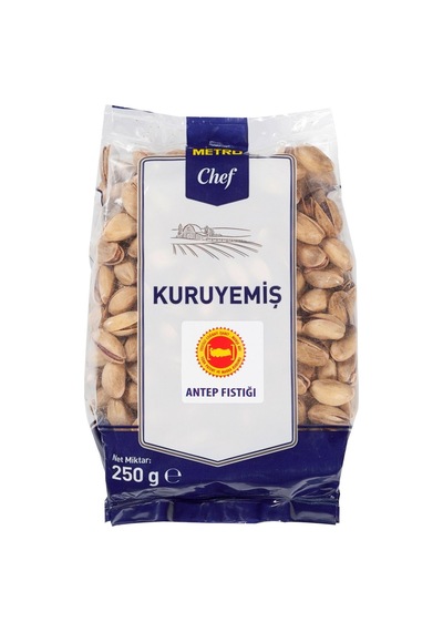 Metro Chef Kabuklu Antep Fıstığı 250 G - Coğrafi İşaretli Kaliteli Kuru Yemiş 4'li Avantaj Pake Tarı