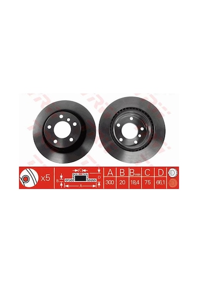 Bmw F30 320D Arka Fren Diski 300 Mm 2012-2019 Trw