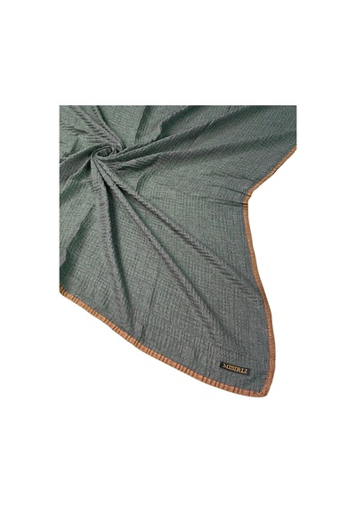 Mim Eşarp Mısırlı Eşarpları Biyeli Müslin Düz Renk Eşarp 100x100cm Füme