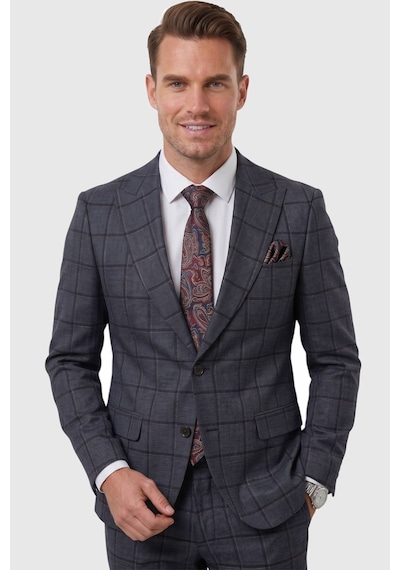 Rizzup Lacivert Kare Desenli Slim Fit Erkek Takım Elbise Çift Düğme Çift Yırtmaç 2 Li Takım 2601812 Rizzup Lacivert Kare Desenli Slim Fit Erkek Takım Elbise Çift Düğme Çift Yırtmaç 2 Li Takım 2601812