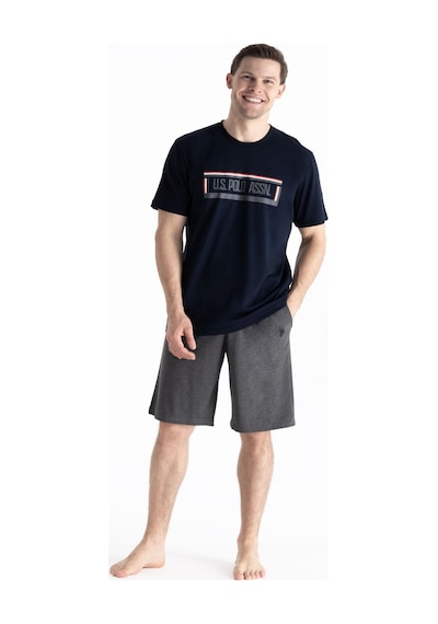 U.S. Polo Assn. U.s Polo Assn. 19006 Erkek Kısa Kollu Şortlu Pijama Takımı-lacivert