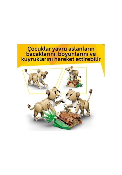 Lego 31386 Creator 3 Ü 1 Arada Vahşi Hayvanlar: Görkemli Aslan