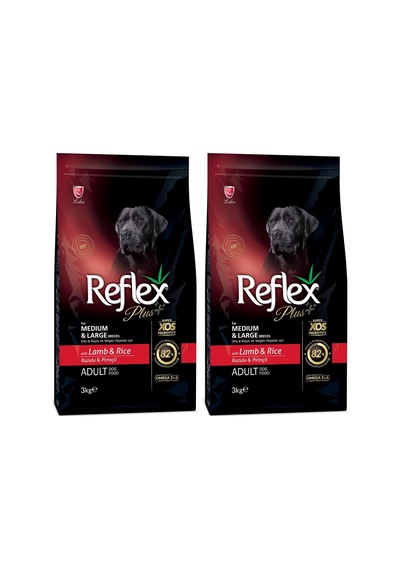 Plus Orta Büyük Irk Kuzu Yetişkin Köpek Maması 3 Kg 2 Paketi