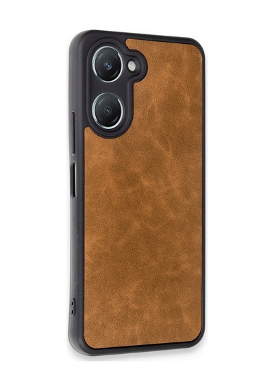 Newface - 463 - Vivo Y18 Kılıf Aras Deri Kapak - Csmo-tex - - Taba