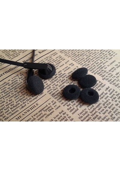 Kulaklık Süngeri, Kulaklık Yastığı 24 Adet (18 Mm) - Siyah