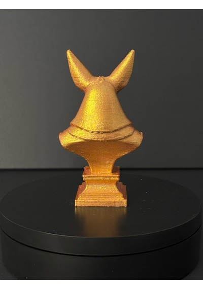 Antik Altın Renkli Anubis Büstü Dekoratif Obje Mısır Temalı Heykel