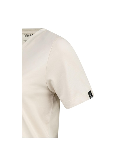 2as Alone Baskılı V Yaka Kadın T-shirt 404 Kum