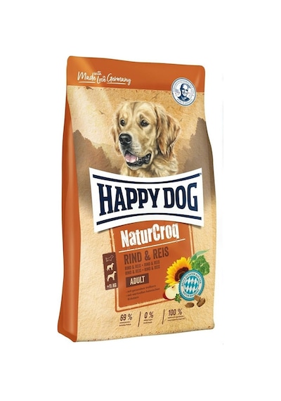 Happy Dog NaturCroq Biftekli ve Pirinçli Yetişkin Köpek Maması 15 KG