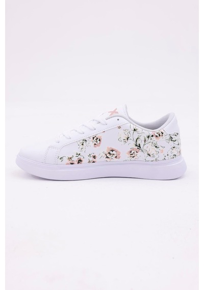 3d Dijital Baskı Kadın Alex Mcqueen Beyaz - Çiçek Desenli Sneaker Beyaz-çiçek