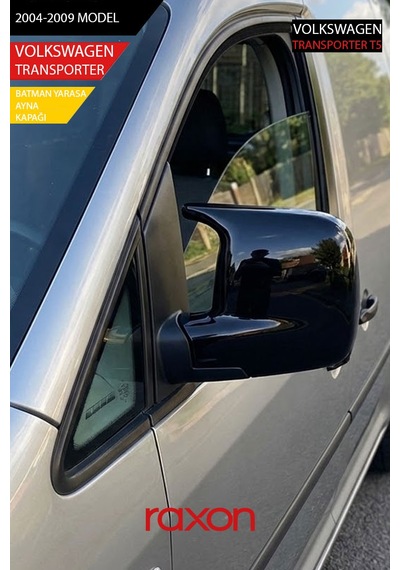 Volkswagen Transporter T5 2004-2009 Batman & Yarasa Ayna Kapağı Parlak Piano Black Sport