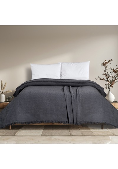Schafer Home Zuma Çift Kişilik Pike 200x220 Cm-antrasit Antrasit