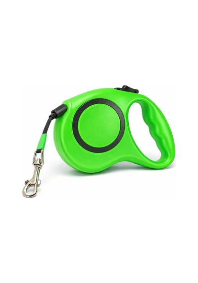 5 Metre Otomatik Geri Sarımlı Köpek Gezdirme Tasması, Dayanıklı Retractable Pet Leash, Ergonomik Kaymaz Tutma Sapı, Güçlü Metal Klips, Küçük Orta Irk Evcil Hayvanlar İçin Yeşil Diğer