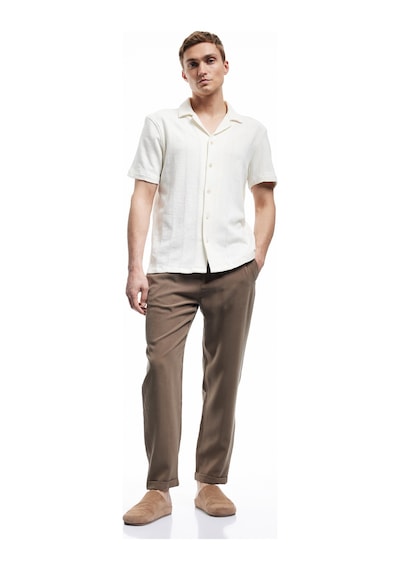 Koton Viskon Cep Detaylı Rayon Tapered Beli Bağcıklı Yazlık Pantolon Kahverengi 5sam40010hw Kahve
