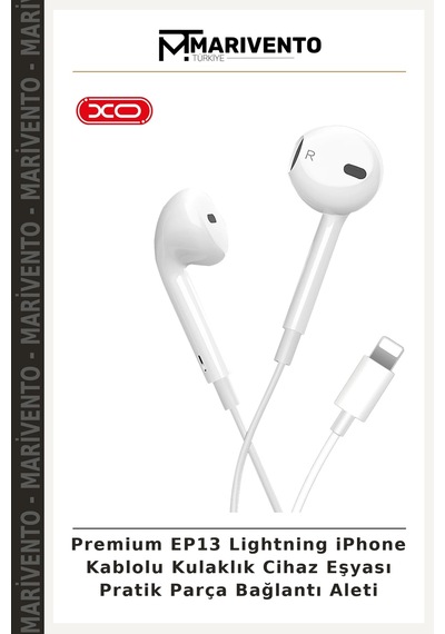 Premium Ep13 Lightning İphone Kablolu Kulaklık Cihaz Eşyası Pratik Parça Bağlantı Aleti