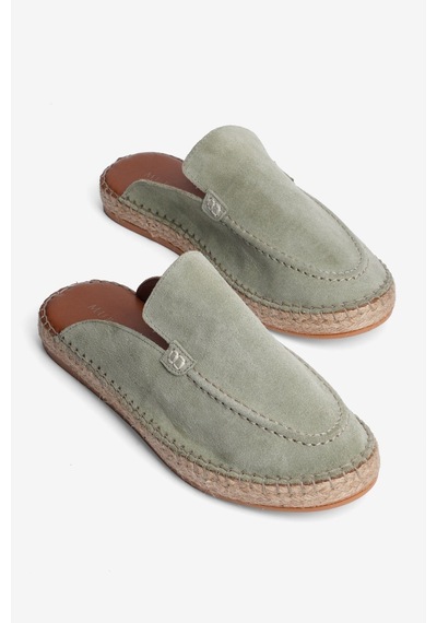 Mubiano Hakiki Deri Summer Erkek Süet Önü Kapalı Jüt Taban Yeşil Espadril Terlik -mssr3416-y Mubiano Hakiki Deri Summer Erkek Süet Önü Kapalı Jüt Taban Yeşil Espadril Terlik -mssr3416-y