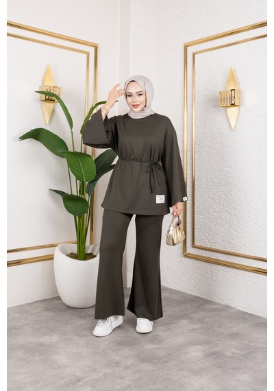 Nevayla Moda Mevsimlik Modal Kumaş Takım - T114 Haki
