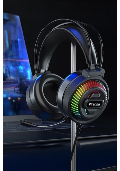 2175 Rgb Led Işıklı Gaming Kulaklık Kablolu Mikrofonlu Headset 50 Mm