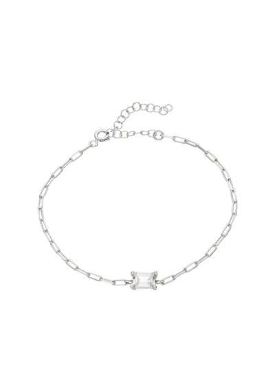 Zincir Baget Bileklik 717022 Rose Gümüş