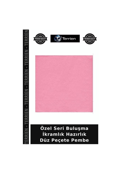 Özel Seri Buluşma İkramlık Hazırlık Düz Peçete Pembe