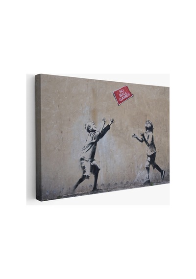 Banksy Stencil'in Top Oyunları Yok İsimli Eseri Kanvas Tablo